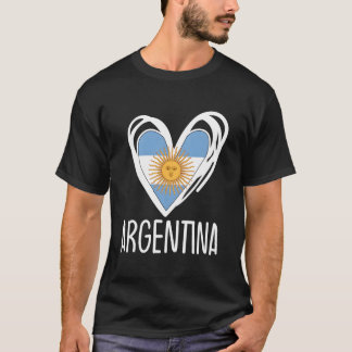 愛国アルゼンチン アルゼンチンの旗 Tシャツ