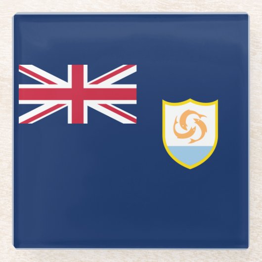 愛国アンギラ旗 ガラスコースター (正面)