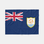 愛国アンギラ旗 フリースブランケット (正面(横))