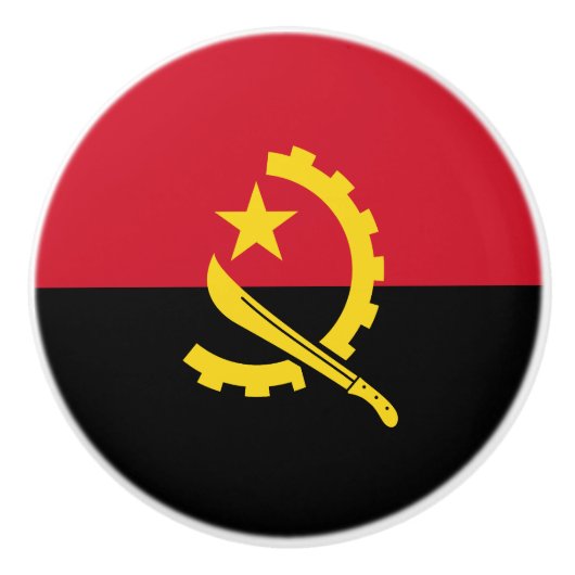 愛国アンゴラの旗 セラミックノブ (正面)