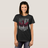 愛国アームレスリング アメリカ国旗 USA アームレスリング Tシャツ (正面フル)