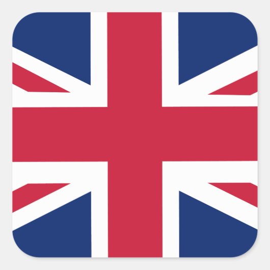 愛国イギリス旗 スクエアシール (正面)