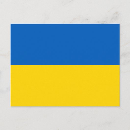 愛国ウクライナ旗 ポストカード (正面)