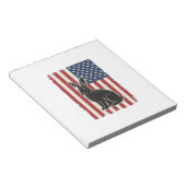愛国ウサギアメリカ国旗ビンテージ彫刻S ノートパッド (アングル)
