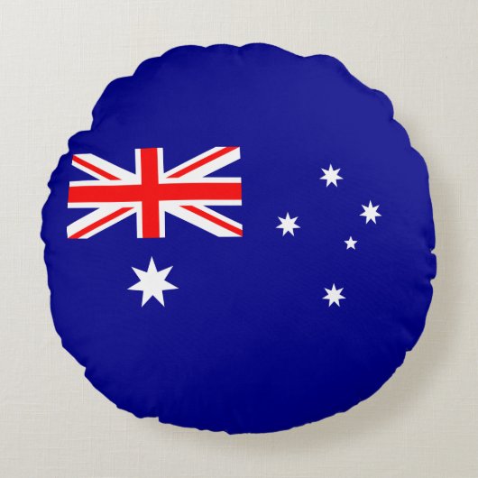 愛国オーストラリア国旗 ラウンドクッション (正面)