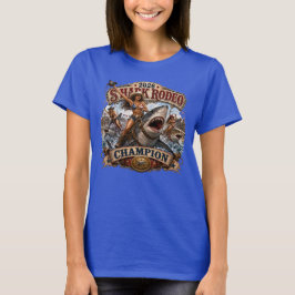 愛国カウガールのシャークロデオチャンピオン Tシャツ