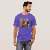 愛国カウボーイルーター花火 アメリカ独立記念日 Tシャツ (正面フル)
