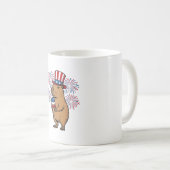 愛国カピバラアイスクリーム花火Tシャツデザイン コーヒーマグカップ (正面右)
