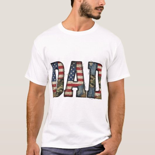 愛国カモフラージュパパ Tシャツ (正面)
