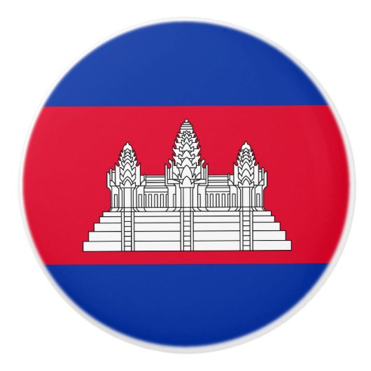 愛国カンボジアの旗 セラミックノブ (正面)