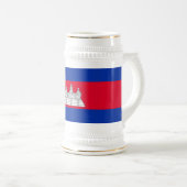 愛国カンボジアの旗 ビールジョッキ (正面右)