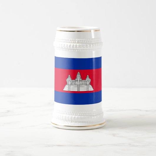 愛国カンボジアの旗 ビールジョッキ (中央)