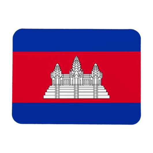 愛国カンボジアの旗 マグネット (横)