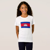 愛国カンボジアの旗 Tシャツ (正面フル)