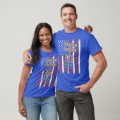 愛国カー・レース アメリカ国旗 ドラッグレース ギフト Tシャツ (ユニセックス)