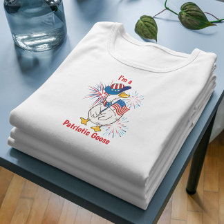愛国ガチョウ アメリカの祝日 Tシャツ