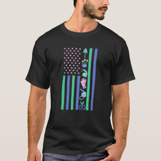 愛国ガーデニング アメリカ国旗 ガーデナー ガーデニング用品 P Tシャツ