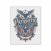 愛国クリスマスベクターグラフィックTシャツ (2) シール (正面)