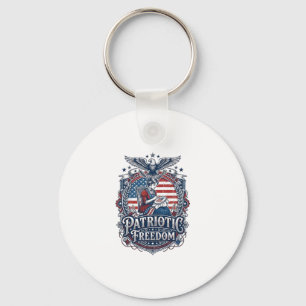 愛国クロスステッチデザイナーのグラフィックTシャツ_1 キーホルダー