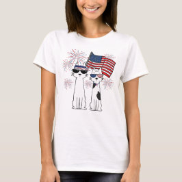 愛国クールキャッツ Tシャツ