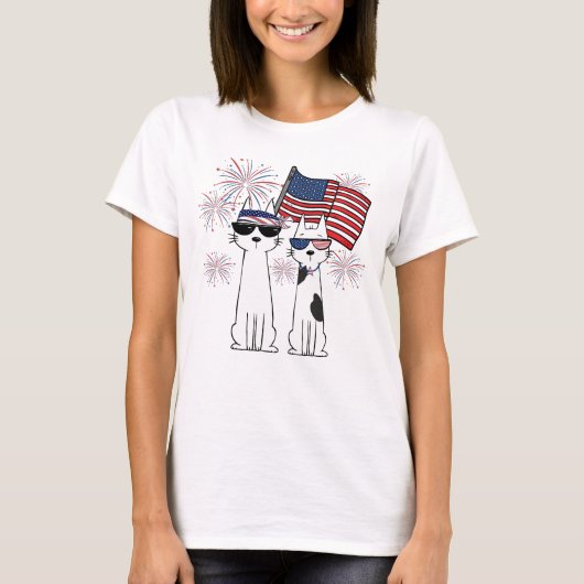 愛国クールキャッツ Tシャツ (正面)
