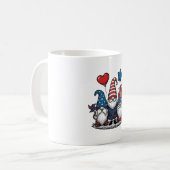 愛国グノーム ビンテージ風 彫刻 ベクター デザイン_1 コーヒーマグカップ (正面左)
