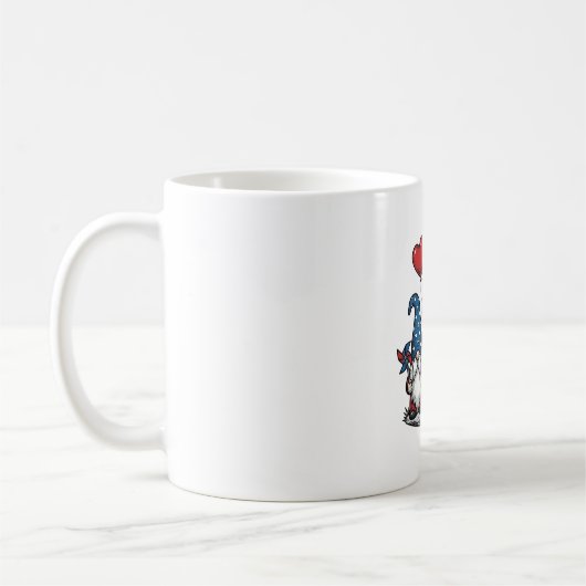 愛国グノーム ビンテージ風 彫刻 ベクター デザイン_1 コーヒーマグカップ (左)