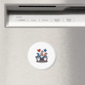 愛国グノーム ヴィンテージ 彫刻 ベクター デザイン_1 マグネット (インサイチュ (食洗機))