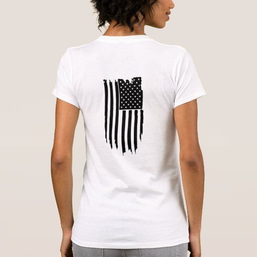*~*愛国グランジ USAアモダンメリカ国旗 Tシャツ (裏面)