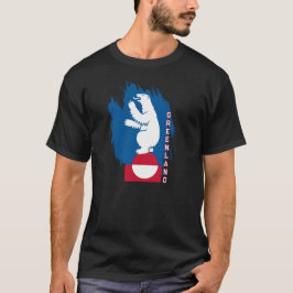 愛国グリーンランドTシャツ、グリーンランドの旗 Tシャツ