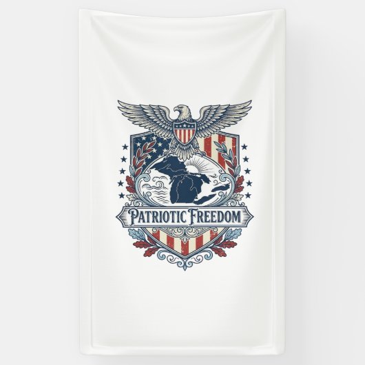愛国グレートレイクスの誇りベクターグラフィックTシャツ_1 横断幕 (縦)