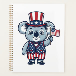 愛国コアラベクター ビンテージTシャツデザイン1 プランナー手帳