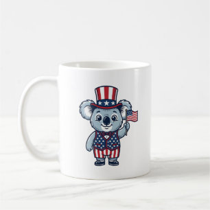 愛国コアラベクター ビンテージTシャツデザイン_1 コーヒーマグカップ