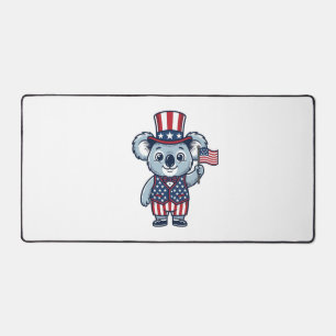 愛国コアラベクター ビンテージTシャツデザイン_1 デスクマット