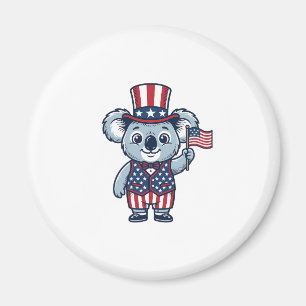 愛国コアラベクター ビンテージTシャツデザイン_1 マグネット