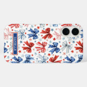 愛国コケットボウズモノグラム Case-Mate iPhoneケース (裏面 (横))