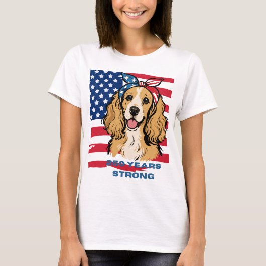 愛国コッカー・スパニエル Tシャツ (正面)