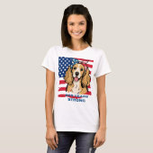 愛国コッカー・スパニエル Tシャツ (正面フル)