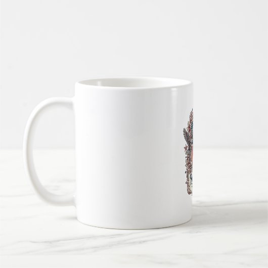 愛国コーギーベクターグラフィックTシャツ_1 コーヒーマグカップ (左)