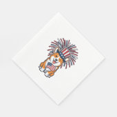 愛国コーギー花火犬ベクターデザイン_1 スタンダードランチョンナプキン (角)