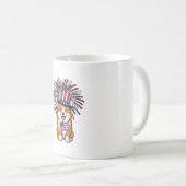 愛国コーギー花火犬ベクター デザイン_1 コーヒーマグカップ (正面右)
