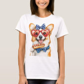 愛国コーギー Tシャツ (正面)