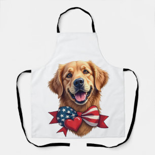 愛国ゴールデンレトリバー愛好家ヴィンテージTシャツ エプロン