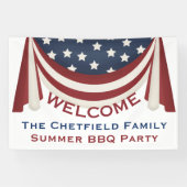 愛国サマーBBQようこそバナー 横断幕 (横)