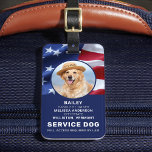 愛国サービスドッグフォトIDバッジアメリカ国旗 ラゲッジタグ<br><div class="desc">アメリカ国旗の愛国的なサービス犬IDバッジ – あなたの犬はワーキング・サービス犬として容易に識別保し、あなたの犬は、これらのk9サービス犬IDバッジの1つを使用して作業しながら雑音に焦点を当て、切断する。必要ではないが、サービスドッグIDバッジあなた与えと、あなたのサービスドッグの心の平和と旅行の容易さ面倒や質問なしで公共のアクセスを求める。サーカスタマイズビス・ドッグの写真、名前、ハンドラーの名前、都市と州と。ADAサービスドッグの登録は標準ではなく、必須ではない。COPYRIGHT © 2020 Judy Burrows,  Black Dog Art - All Rights Reserved.愛国サービスドッグフォトIDバッジアメリカ国旗の荷物タグ</div>