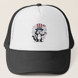 愛国スカンク ビンテージ花火 グラフィックTシャツ_1 キャップ