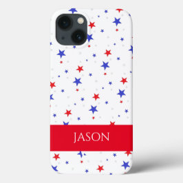 愛国スターとイニシャル入りiPhoneケース iPhone 13ケース