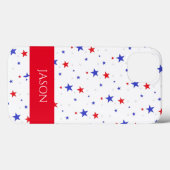 愛国スターとイニシャル入りiPhoneケース Case-Mate iPhoneケース (裏面 (横))