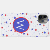 愛国スターとイニシャル入りiPhoneケース Case-Mate iPhoneケース (裏面(横))