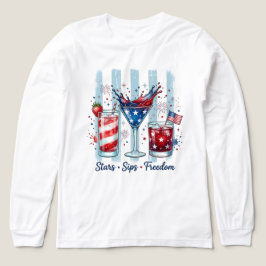 愛国スターズが自由を飲む トライブレンドTシャツ